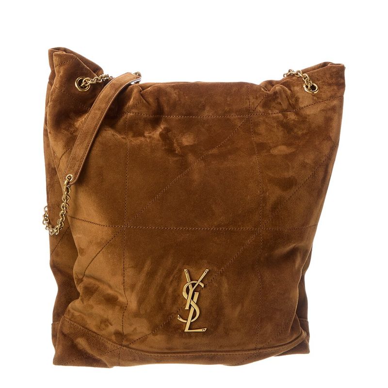 Saint Laurent Jamie 4.3 Pochon Suede Shoulder Bag, Brown